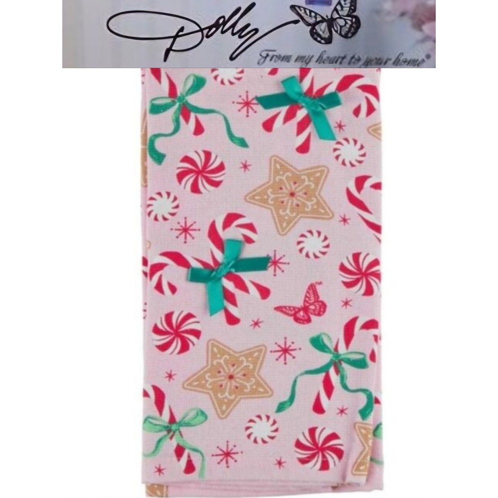 Dolly Parton Candy & Bow Print Hand Towel